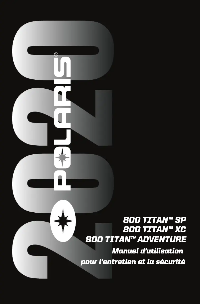 Image de la première page du manuel de l'appareil 800 Titan Adventure 155 (2020)