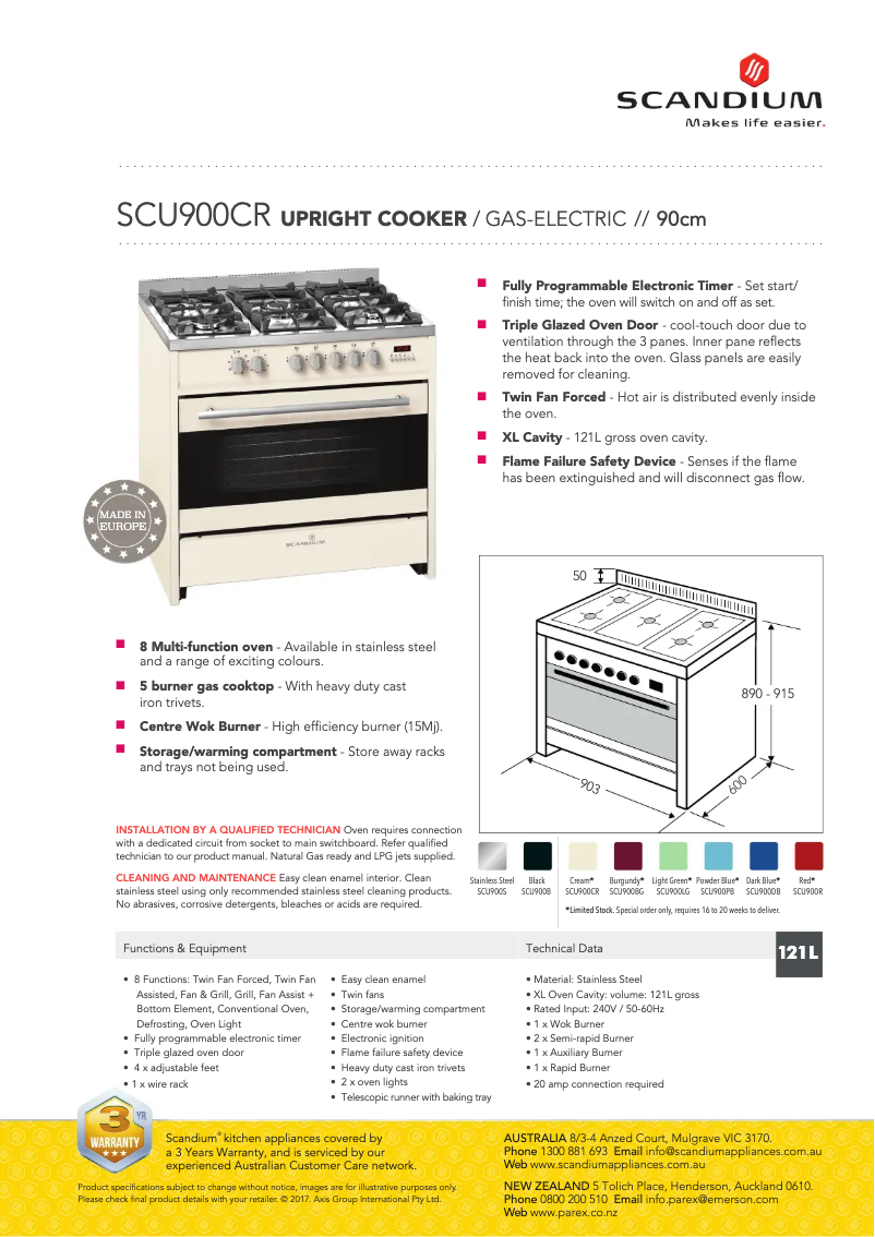 Image de la première page du manuel de l'appareil SCU900CR