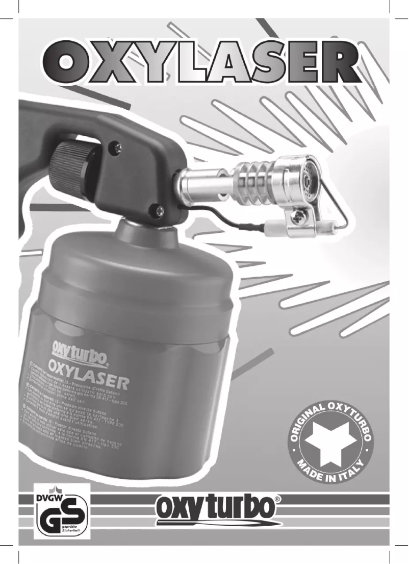 Image de la première page du manuel de l'appareil Oxylaser OT100