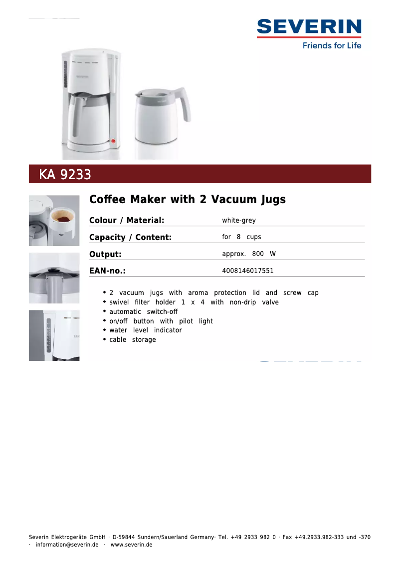 Image de la première page du manuel de l'appareil KA 9233