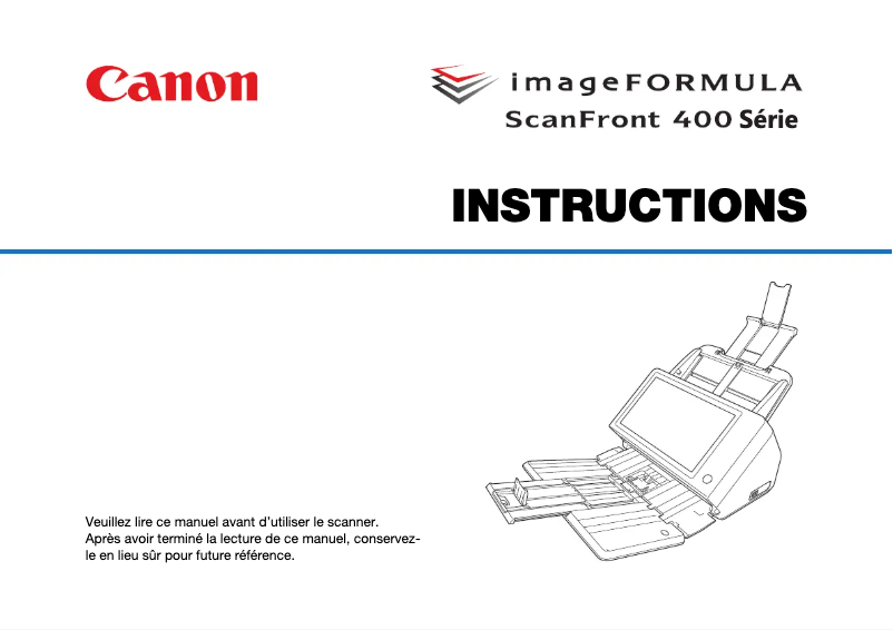 Página 1 del manual Manual de usuario Canon imageFORMULA ScanFront 400