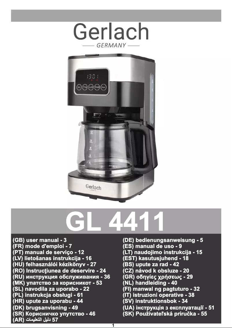 Page n°1 - Manuel utilisateur Gerlach GL 4411