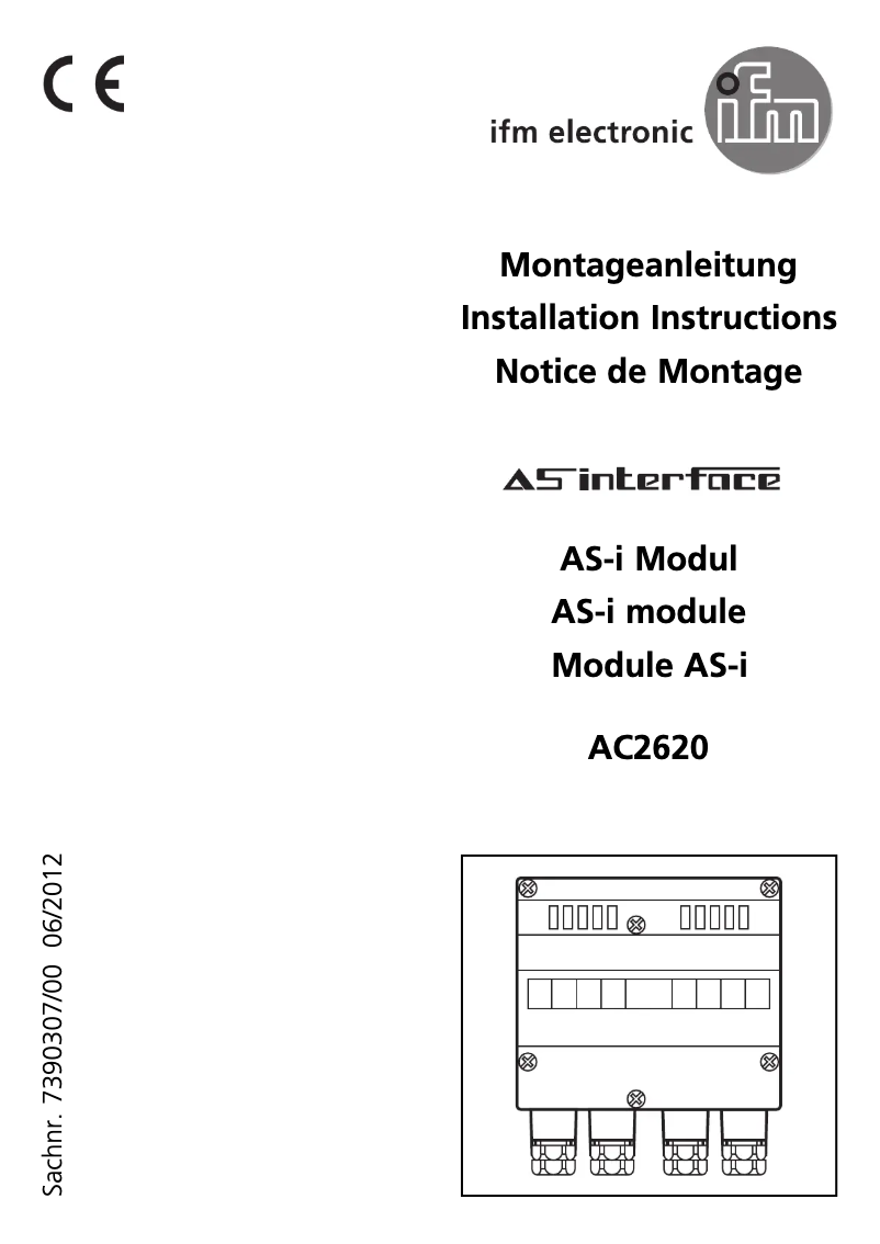 Page 1 de la notice Manuel utilisateur IFM AC2620