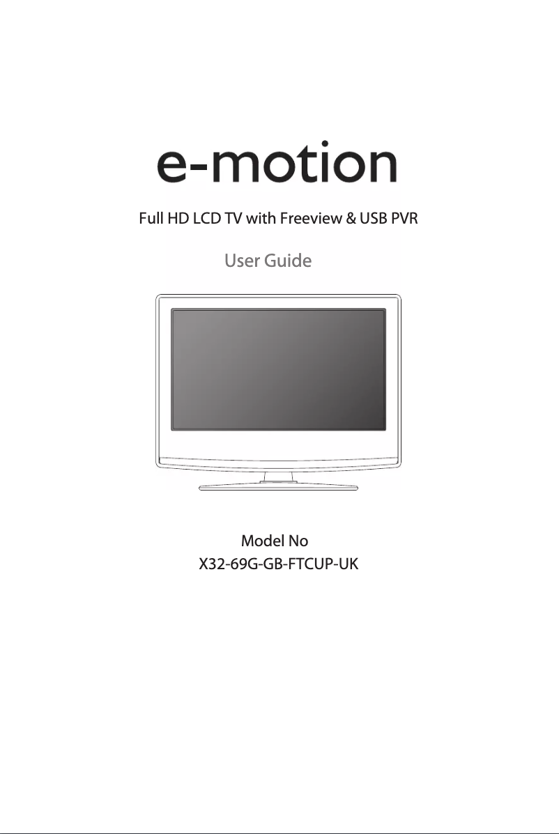 Page n°1 - Manuel utilisateur E-motion X32/69G-GB-FTCUP-UK