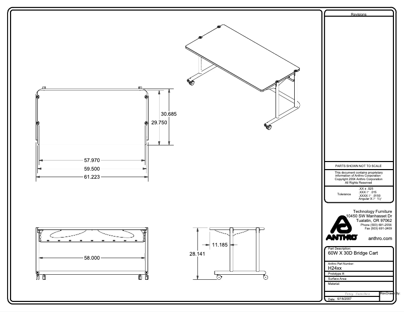 Página 1 del manual Manual de usuario Anthro Large AnthroCarts