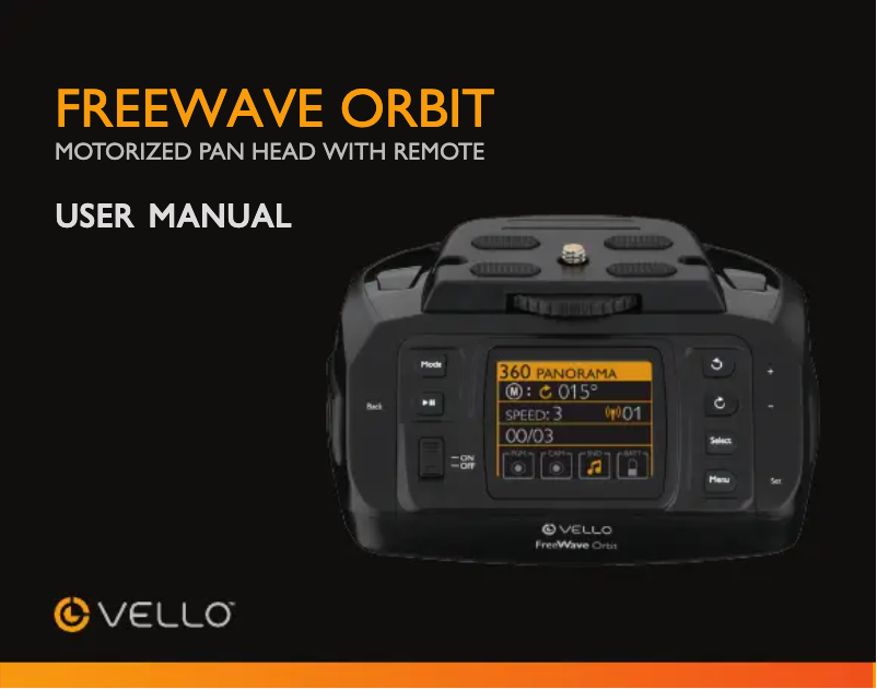 Page 1 of the manual User Manual Vello MPH-100