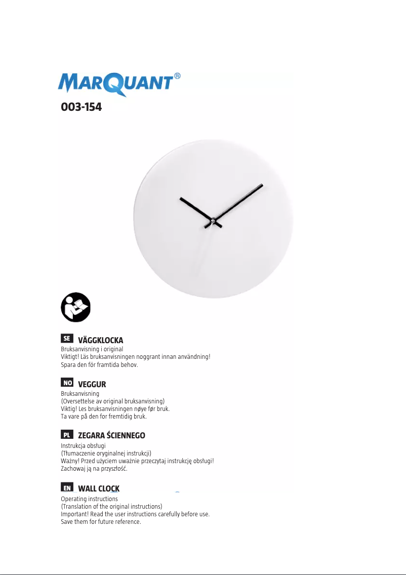 Image de la première page du manuel de l'appareil 003-154