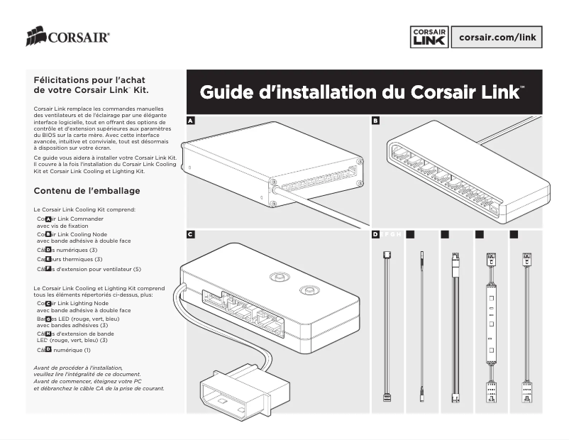 Image de la première page du manuel de l'appareil Link