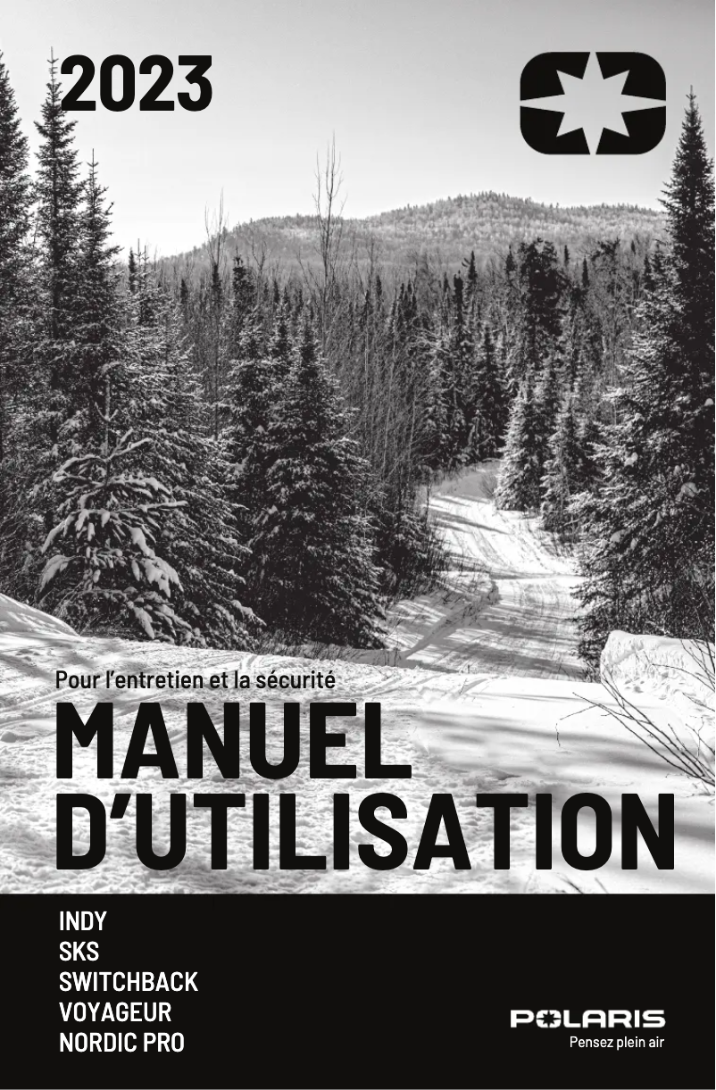 Image de la première page du manuel de l'appareil 850 INDY XCR 128 (2023)