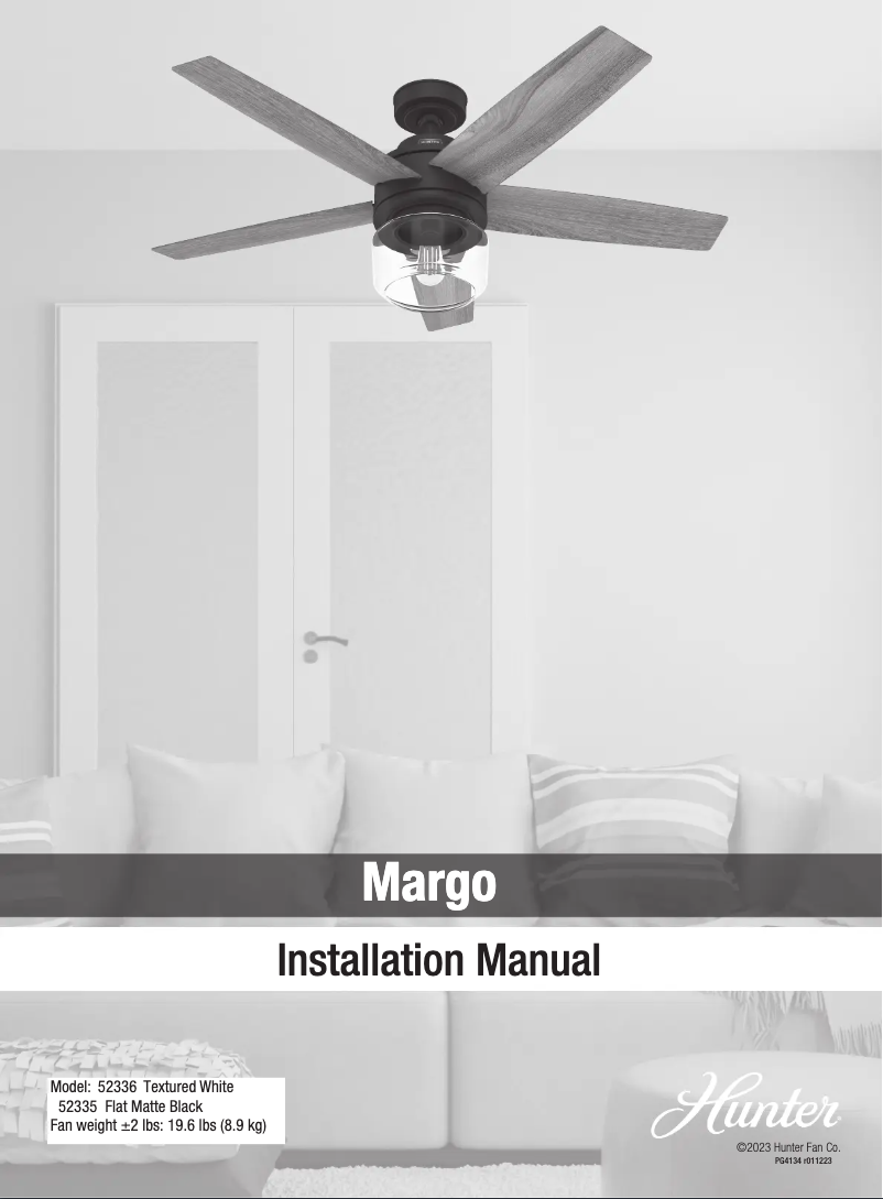 Page 1 de la notice Manuel utilisateur Hunter Margo