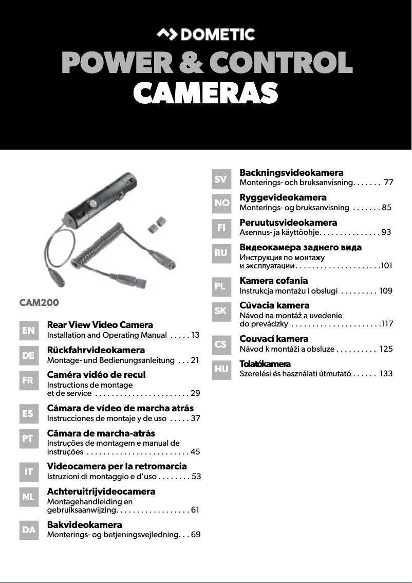 Página 1 del manual Manual de usuario Dometic PerfectView CAM 200
