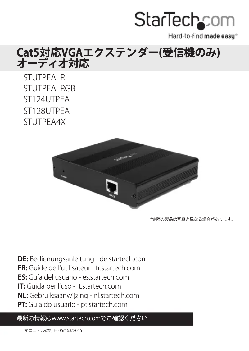 Image de la première page du manuel de l'appareil ST124UTPEA