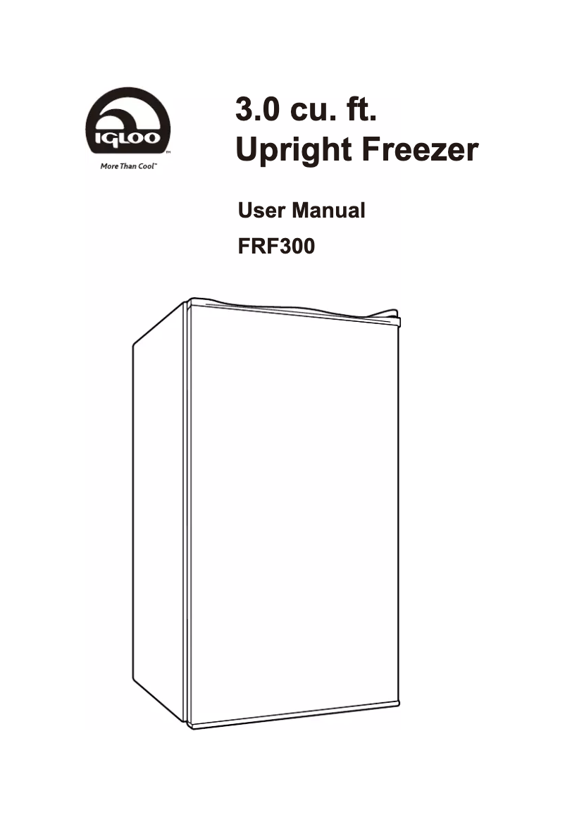 Page 1 de la notice Manuel utilisateur Igloo FRF300