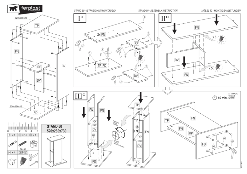 Page 1 de la notice Manuel utilisateur Ferplast Stand 50
