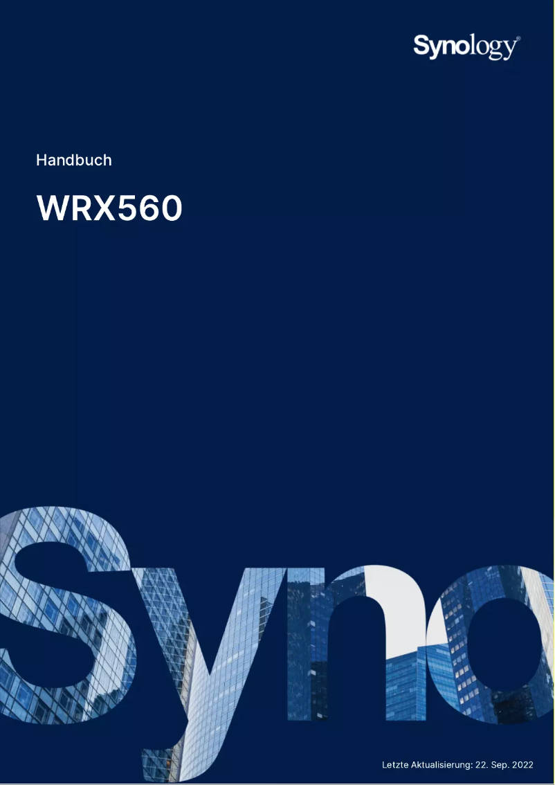 Image de la première page du manuel de l'appareil WRX 560