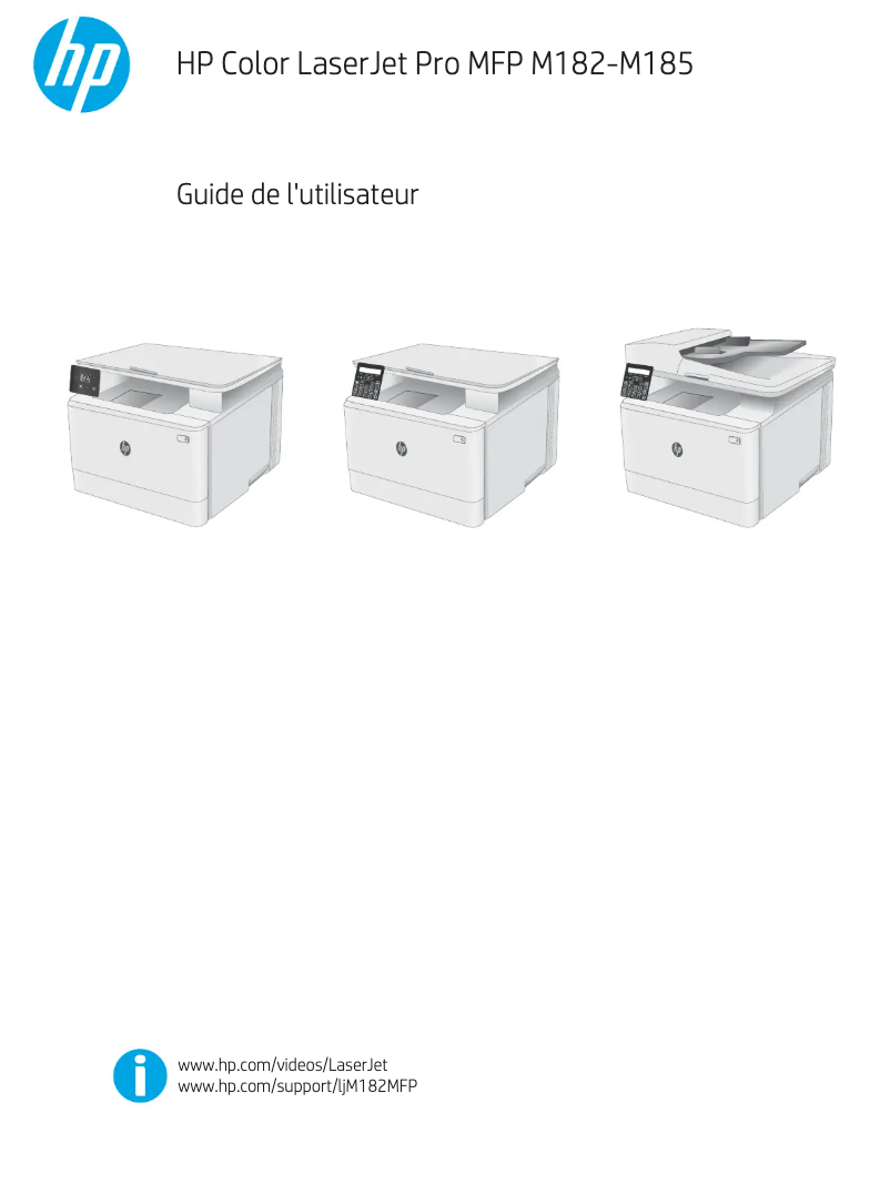 Page 1 de la notice Manuel utilisateur HP Color LaserJet Pro M183fw MFP