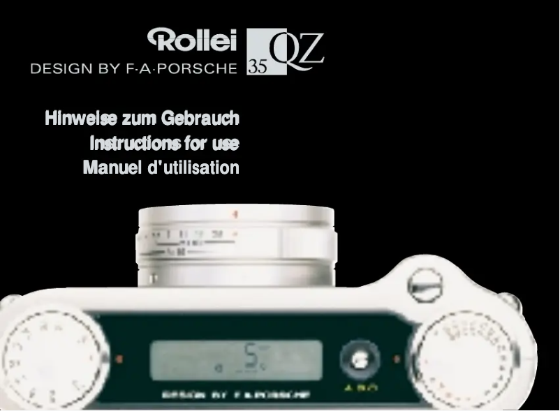 Page 1 de la notice Manuel utilisateur Rollei 35 QZ
