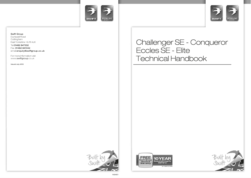Página 1 del manual Manual de usuario Swift Challenger SE(2014)