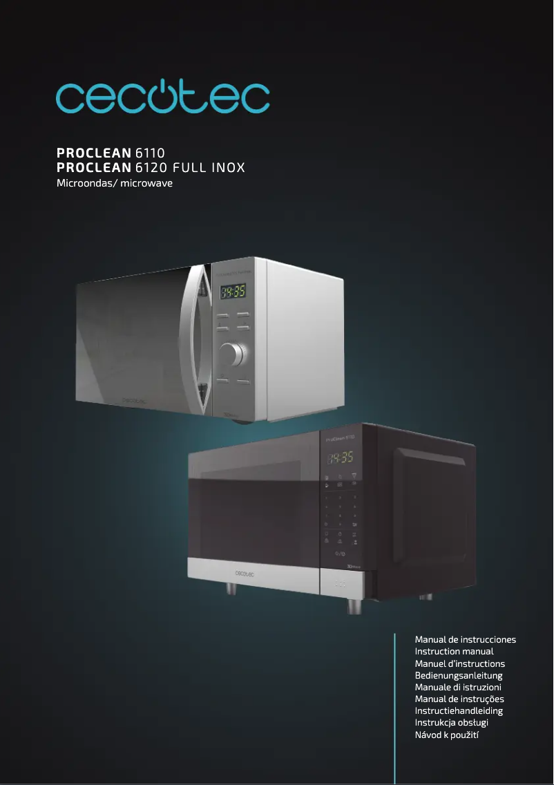 Page 1 de la notice Manuel utilisateur Cecotec ProClean 6110