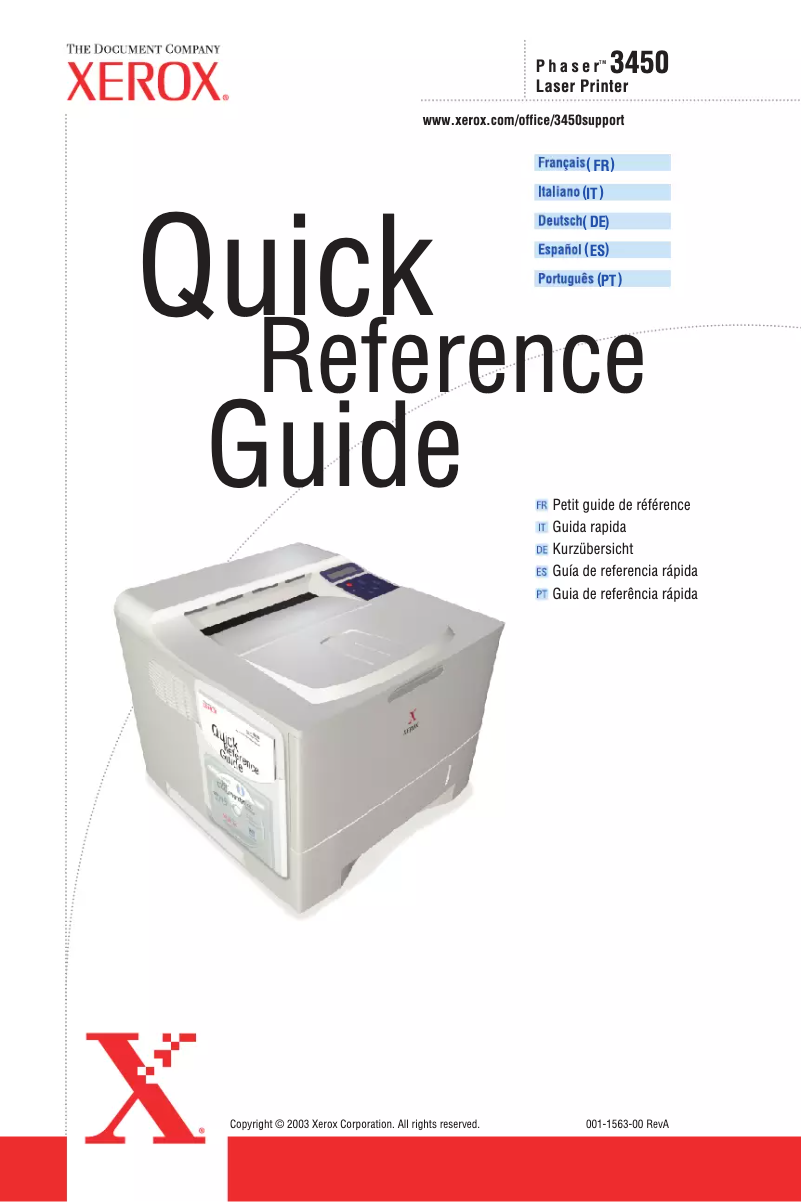 Page n°1 - Manuel utilisateur Xerox Phaser 3450