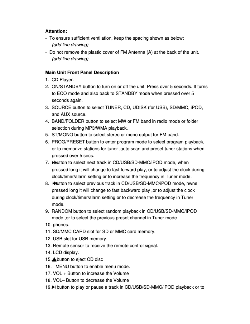 Image de la première page du manuel de l'appareil MCI-200