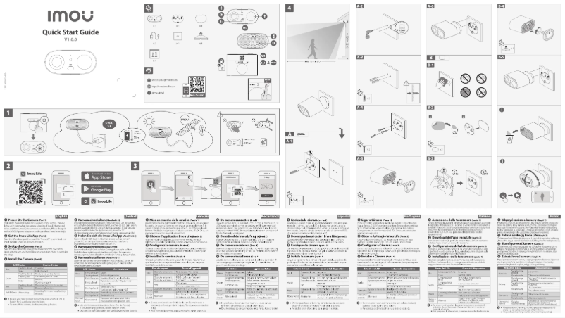 Page 1 de la notice Manuel utilisateur Imou Cell Go Full Color
