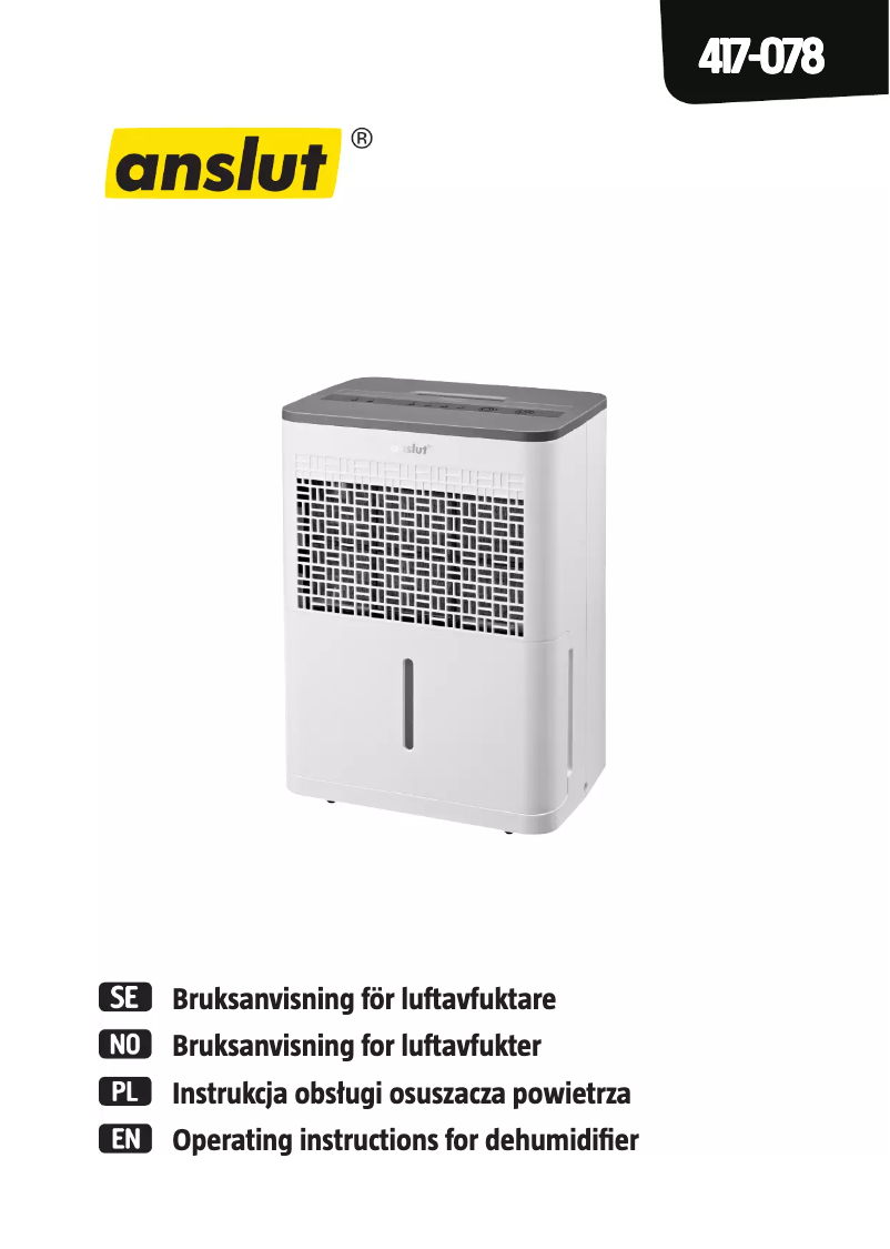 Page n°1 - Manuel utilisateur Anslut 417-078