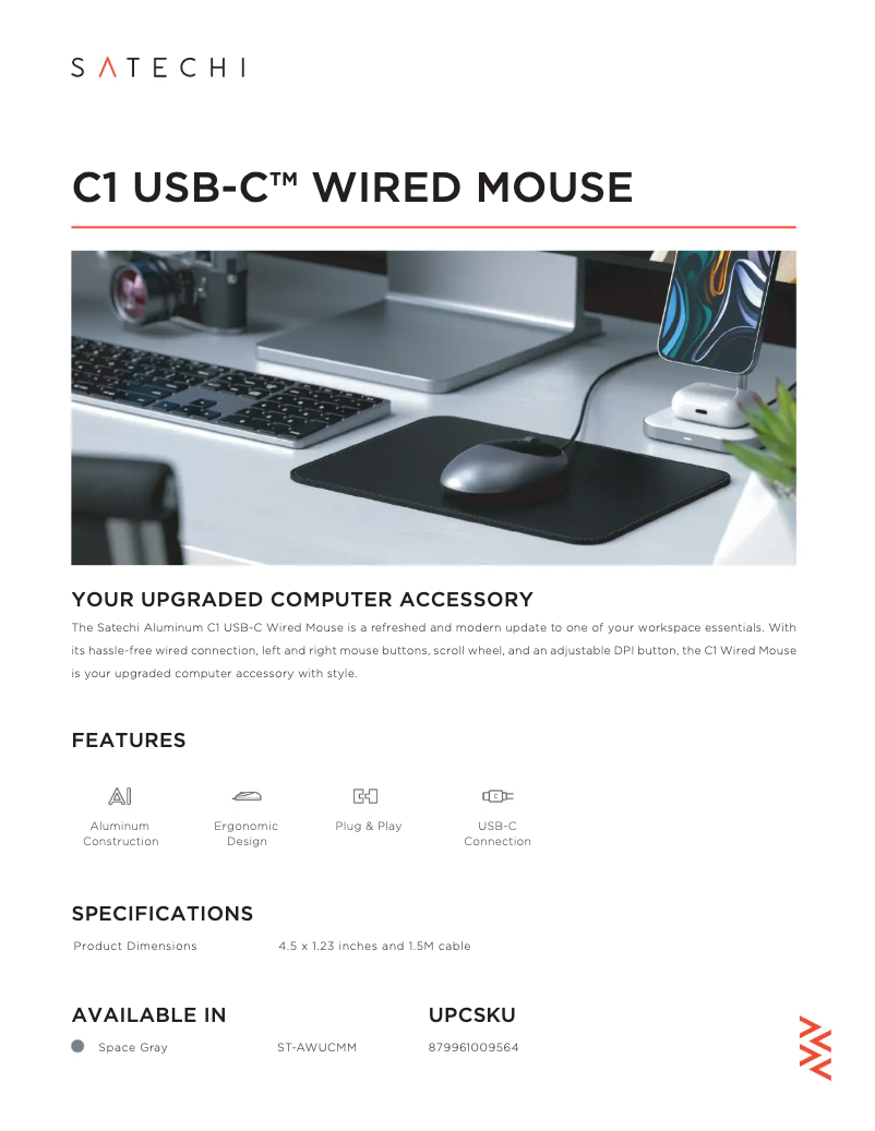 Page 1 de la notice Fiche technique Satechi C1