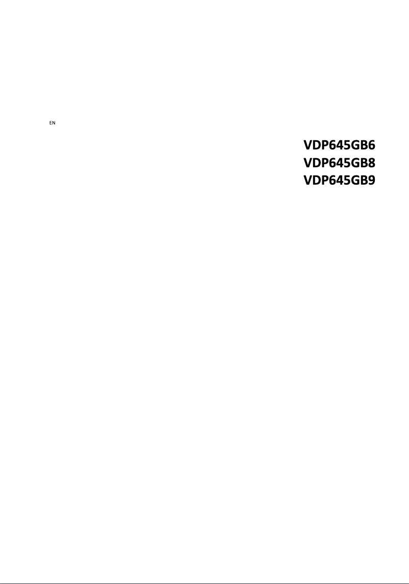 Image de la première page du manuel de l'appareil VDP 645 GB6