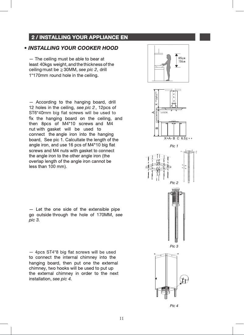Page 1 de la notice Guide d'installation Brandt BHI1944IX