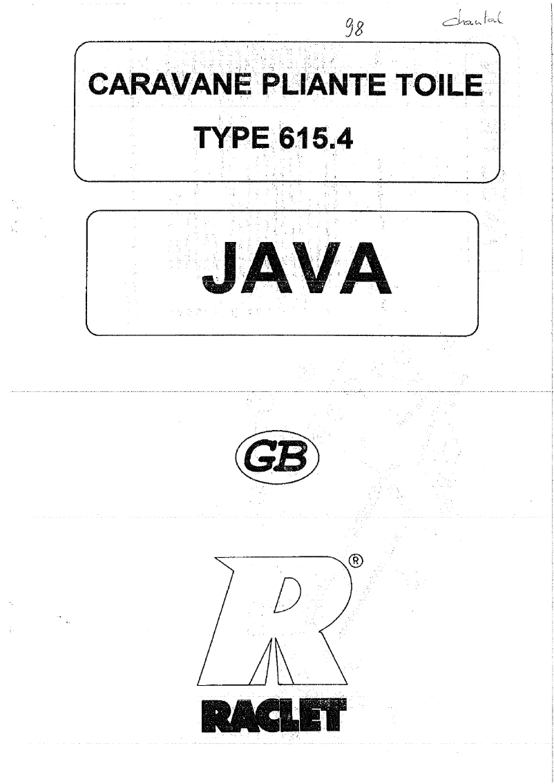 Image de la première page du manuel de l'appareil Java (615.4)