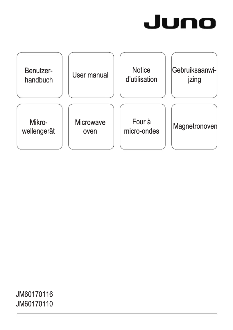 Page 1 de la notice Manuel utilisateur Juno JM60170110