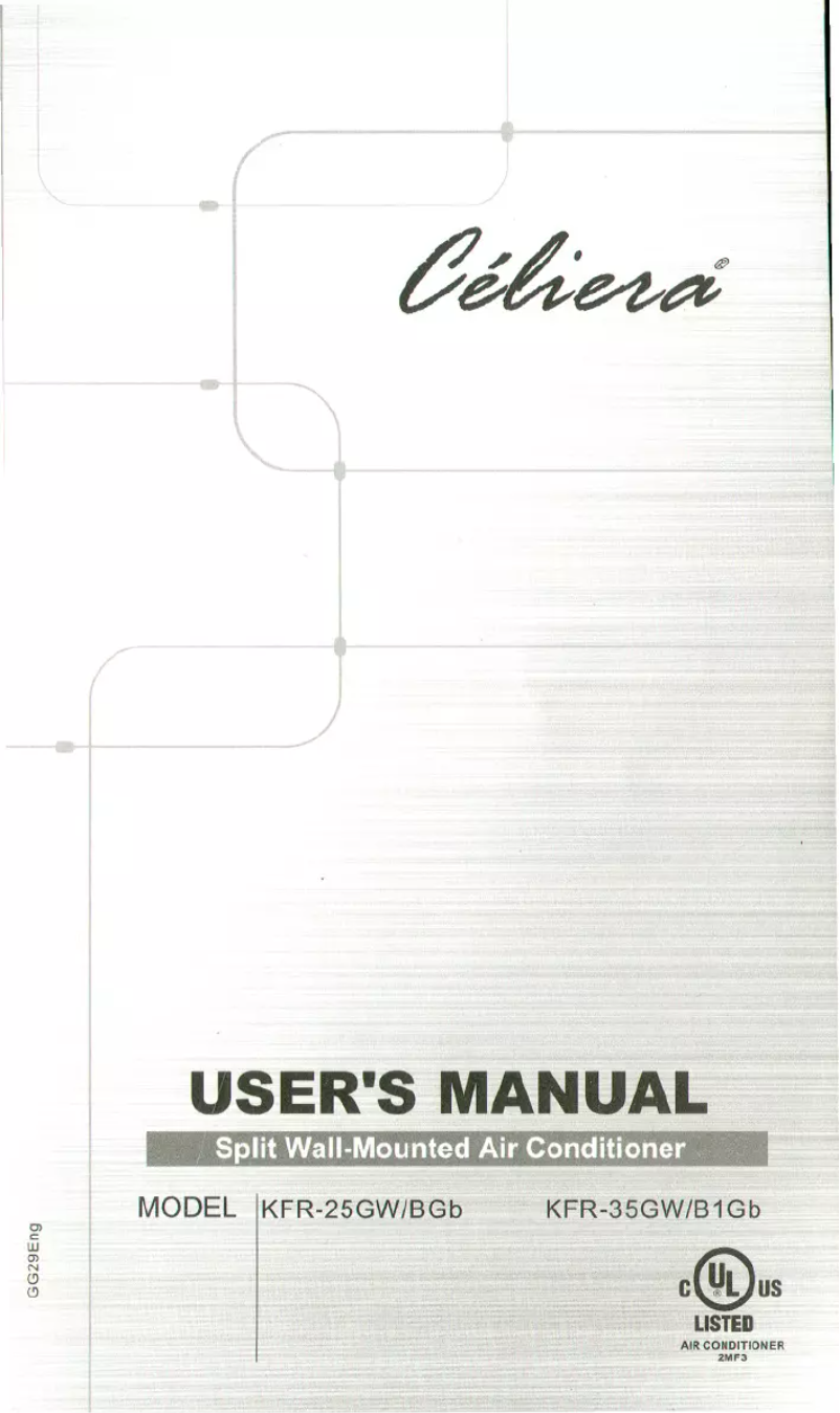 Página 1 del manual Manual de usuario Celiera KFR-35GW