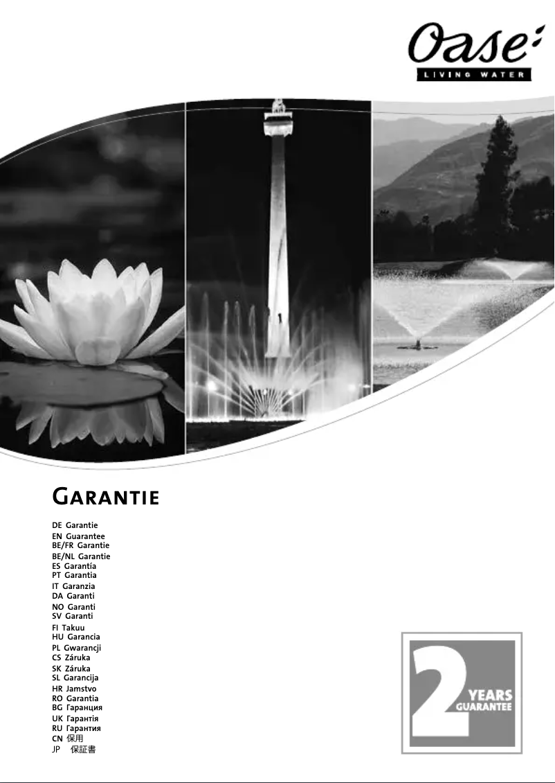 Page 1 of the manual User Manual Oase Aquarius Universal 1500