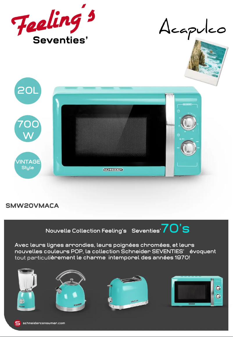 Page 1 de la notice Fiche technique Schneider SMW20VMACA