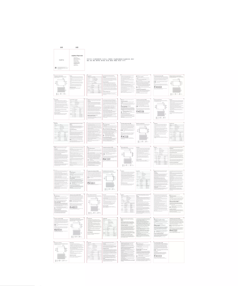 Page 1 de la notice Manuel utilisateur Realme RMP2105