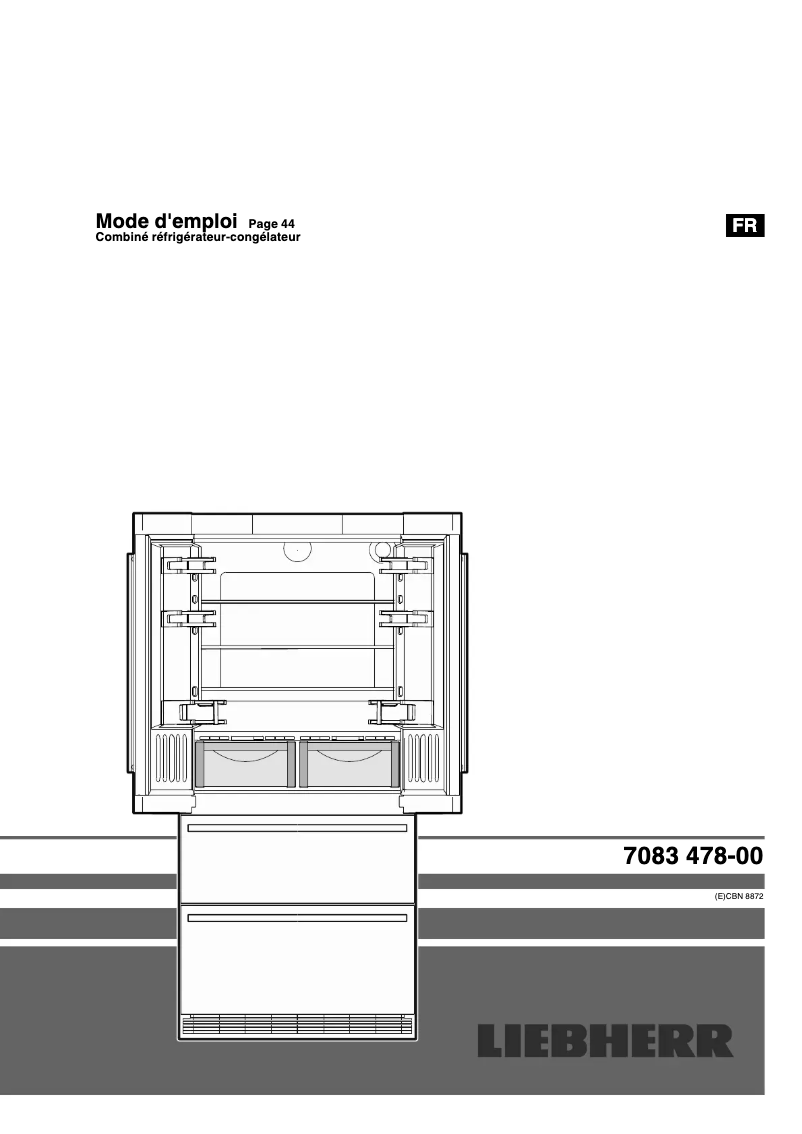 Page 1 de la notice Manuel utilisateur Liebherr ECBNe 8872 BioFresh