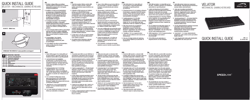 Image de la première page du manuel de l'appareil Velator SL-670007-BK
