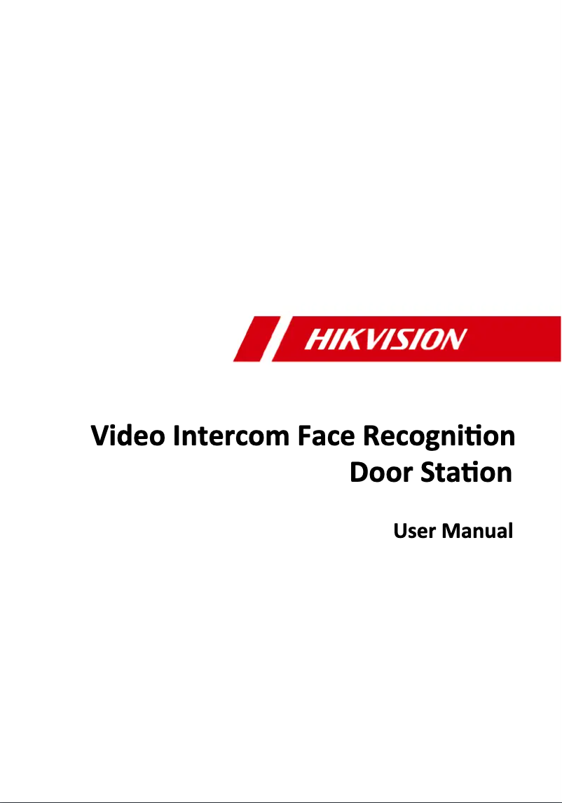 Página 1 del manual Manual de usuario Hikvision DS-KD9633-WBE6