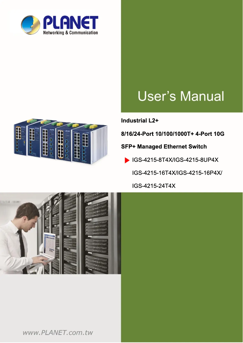 Page 1 de la notice Fiche technique Planet IGS-4215-8T4X