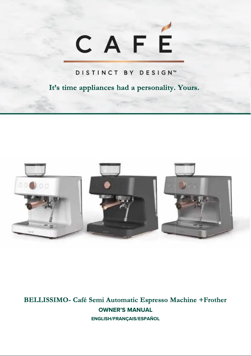 Image de la première page du manuel de l'appareil BELLISSIMO C7CESAS3RD3