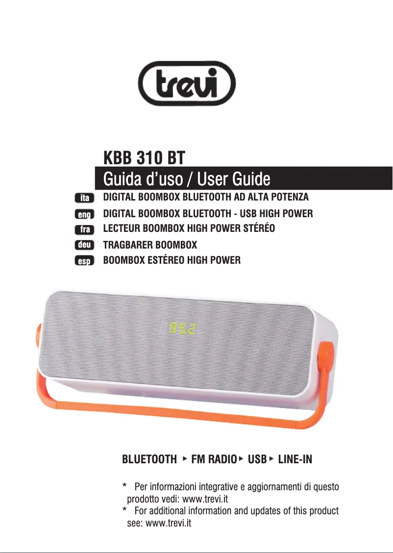 Page n°1 - Manuel utilisateur Trevi KBB 310 BT