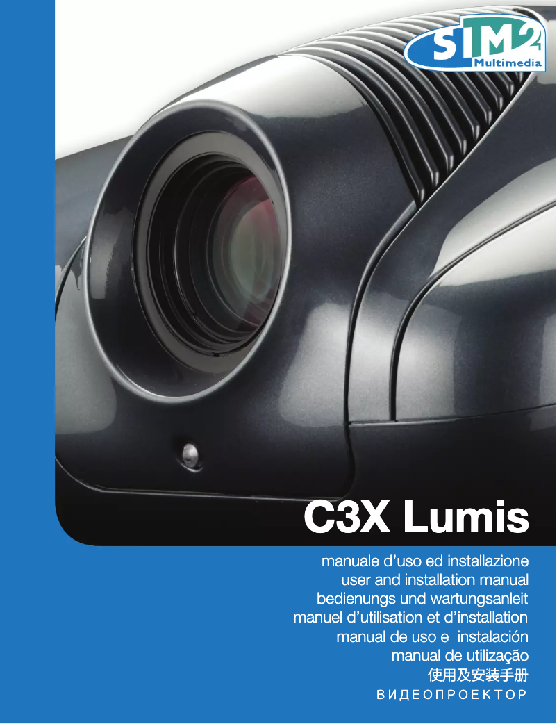 Page 1 de la notice Manuel utilisateur Sim2 Grand Cinema C3X Lumis