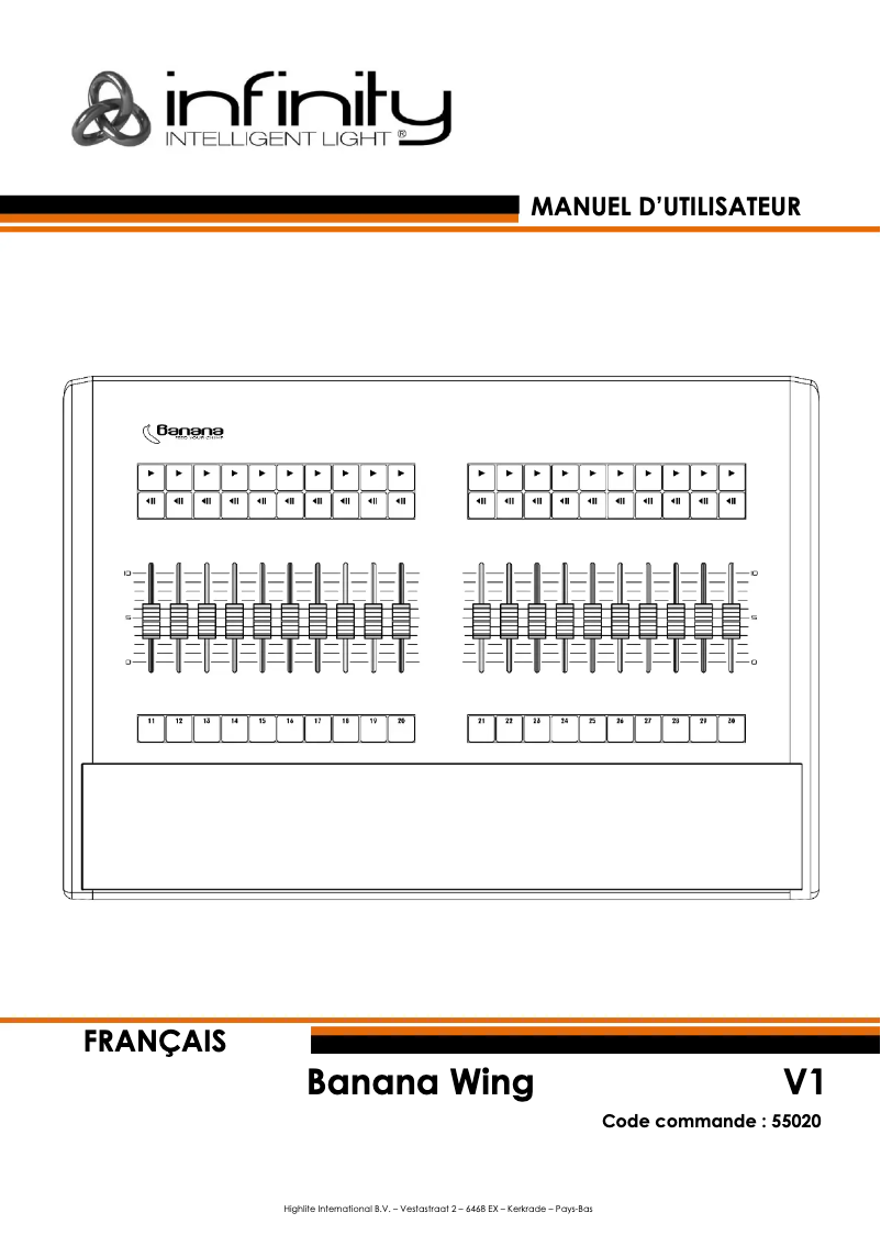 Page 1 de la notice Manuel utilisateur Infinity Banana Wing