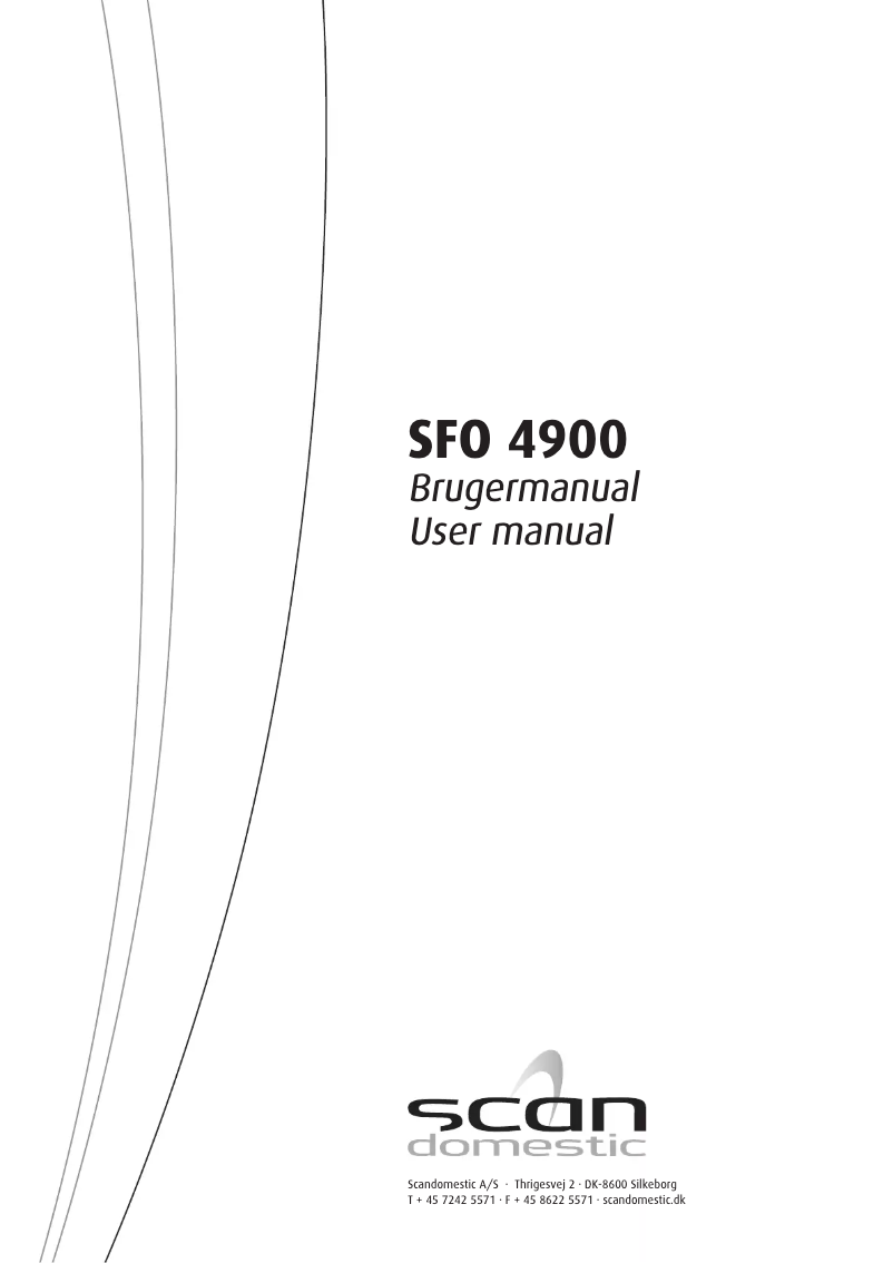 Page 1 de la notice Manuel utilisateur Scandomestic SFO 4900