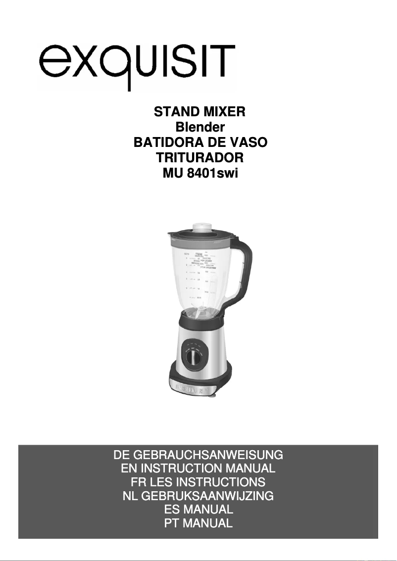 Page n°1 - Manuel utilisateur GUTFELS MU 8401 SWI