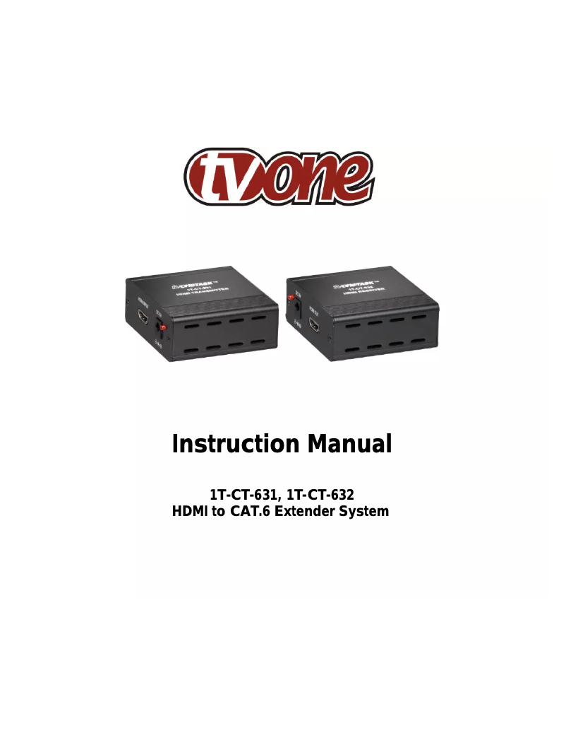 Página 1 del manual Manual de usuario TV One 1T-CT-631