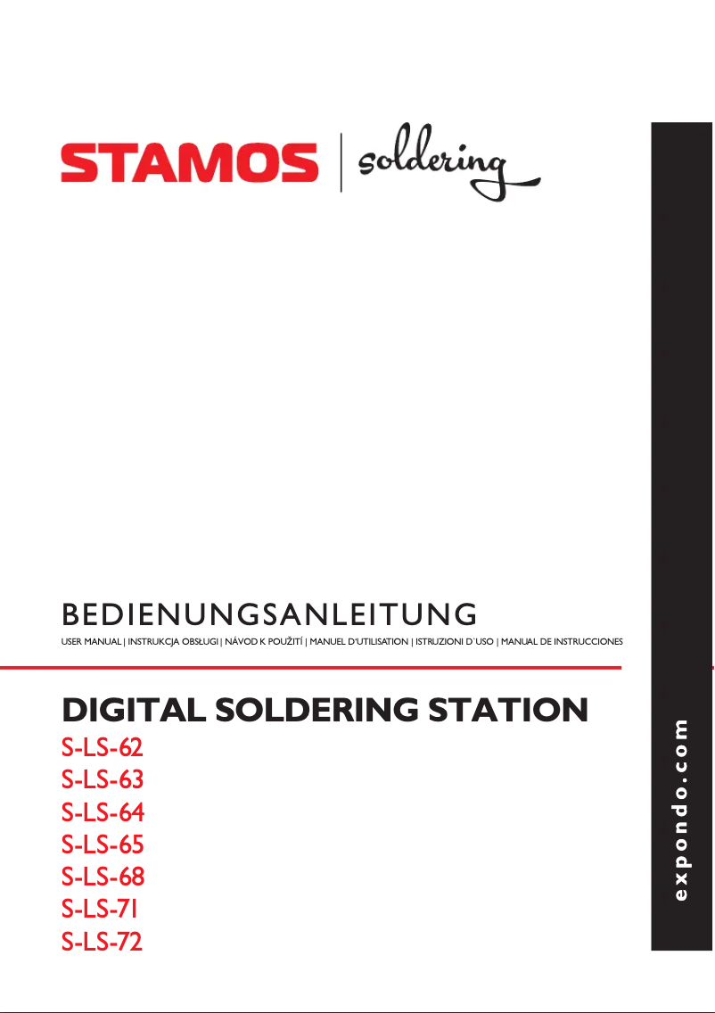 Page n°1 - Manuel utilisateur Stamos S-LS-68