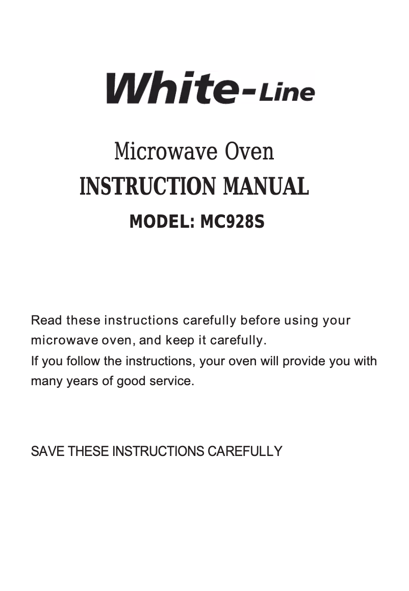Page 1 de la notice Manuel utilisateur Whiteline MX928S