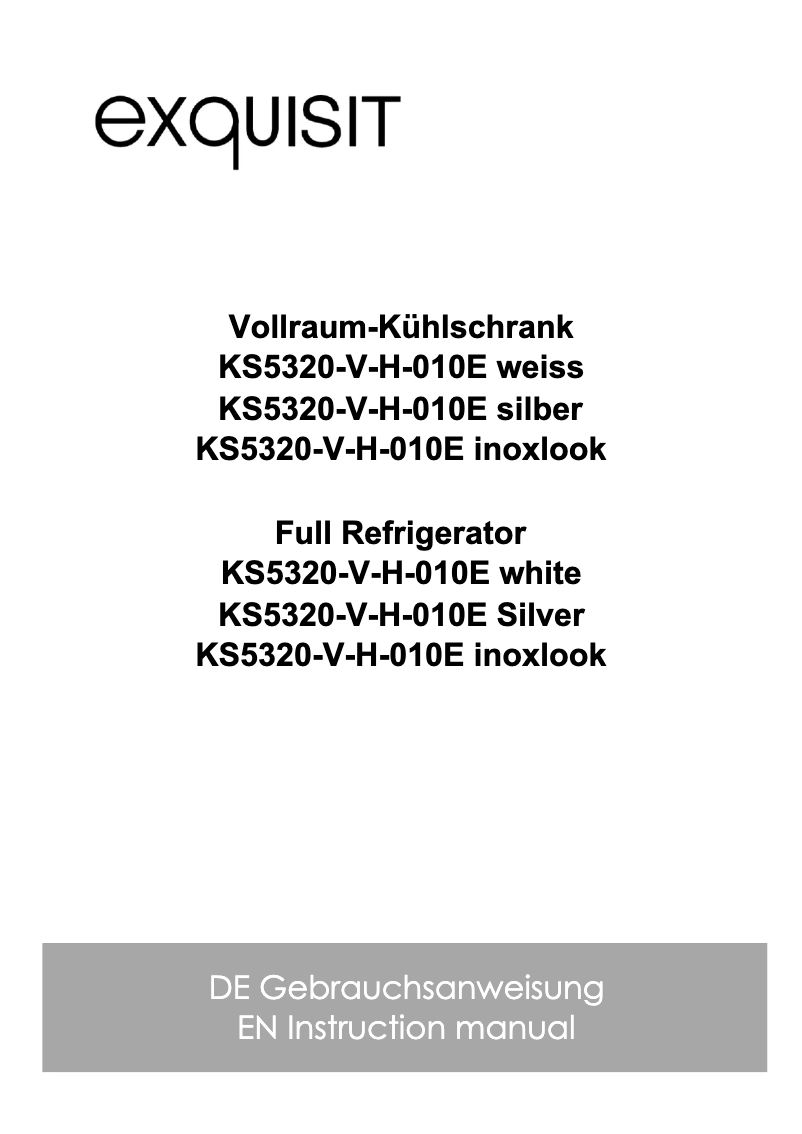 Image de la première page du manuel de l'appareil KS5320-V-H-010E